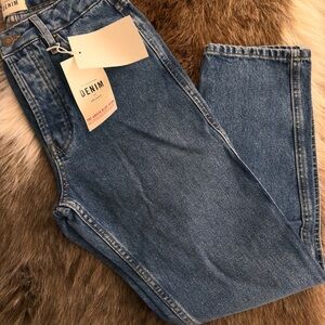 Sezane Blue Denim Boot Cut Pants